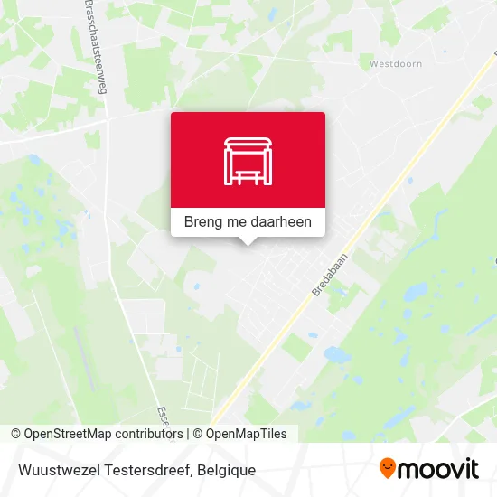 Wuustwezel Testersdreef kaart