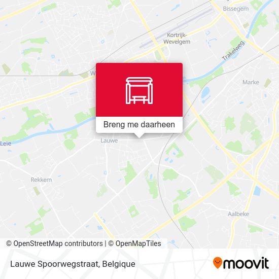 Lauwe Spoorwegstraat kaart