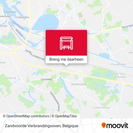 Zandvoorde Verbrandingsoven kaart