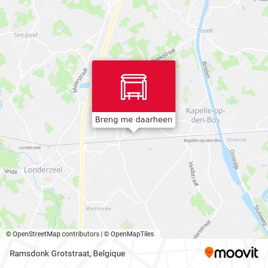 Ramsdonk Grotstraat kaart