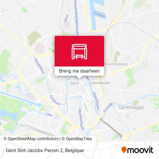 Gent Sint-Jacobs Perron 2 kaart
