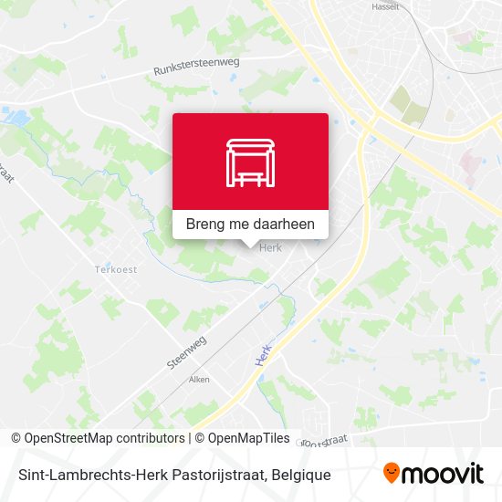 Sint-Lambrechts-Herk Pastorijstraat kaart