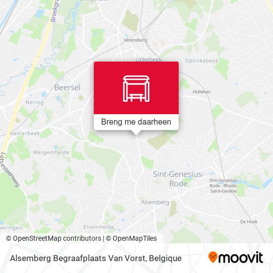 Alsemberg Begraafplaats Van Vorst kaart