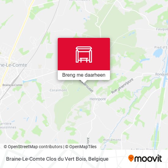 Braine-Le-Comte Clos du Vert Bois kaart