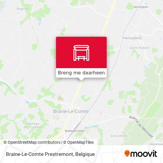 Braine-Le-Comte Prestremont kaart