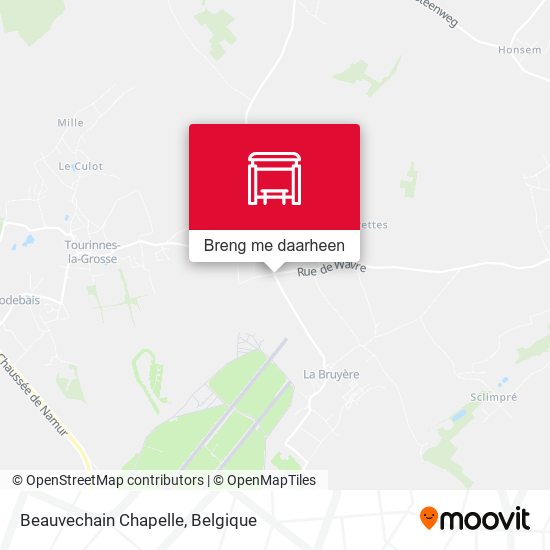 Beauvechain Chapelle kaart