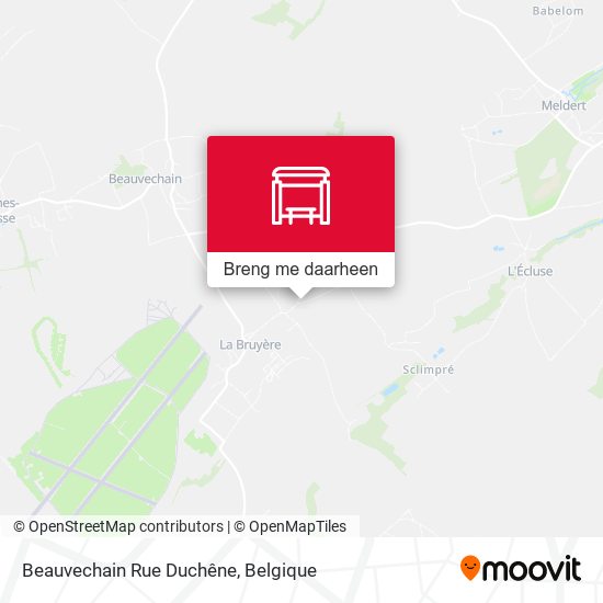 Beauvechain Rue Duchêne kaart