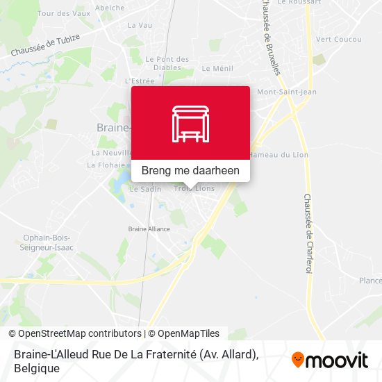 Braine-L'Alleud Rue De La Fraternité (Av. Allard) kaart