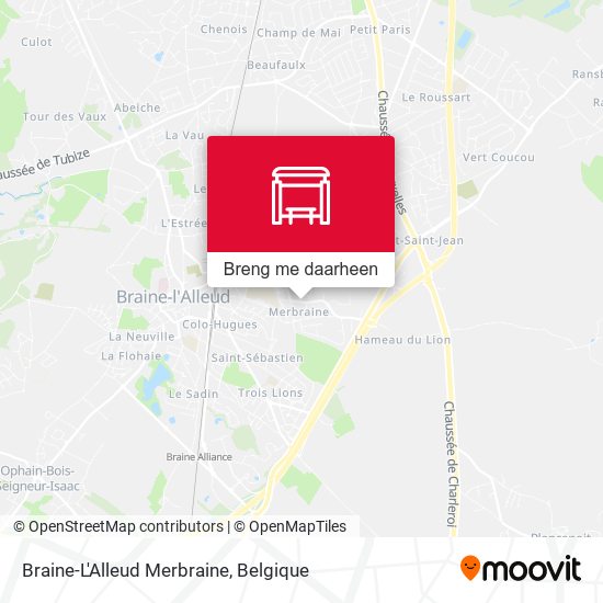 Braine-L'Alleud Merbraine kaart