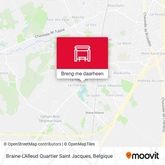 Braine-L'Alleud Quartier Saint Jacques kaart