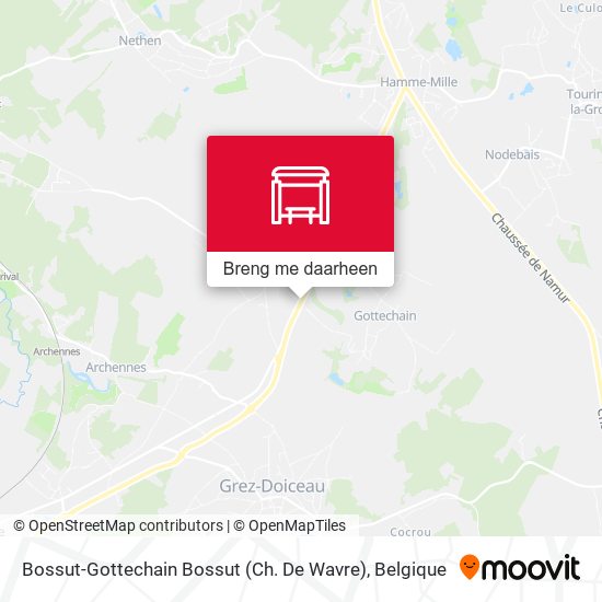 Bossut-Gottechain Bossut (Ch. De Wavre) kaart