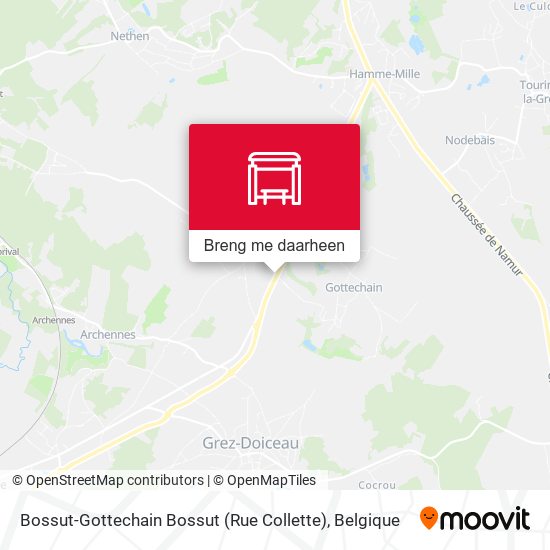 Bossut-Gottechain Bossut (Rue Collette) kaart