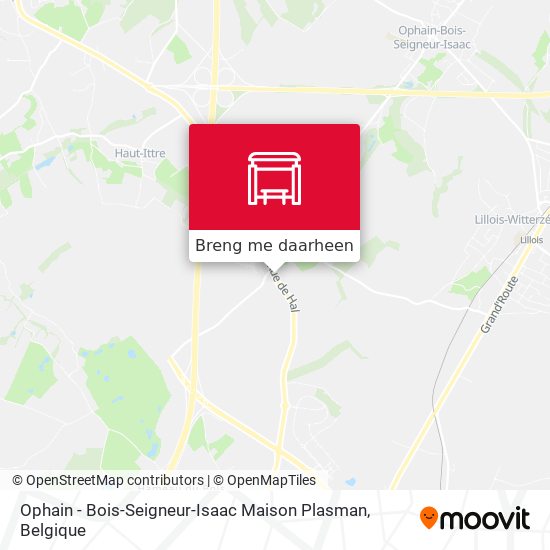 Ophain - Bois-Seigneur-Isaac Maison Plasman kaart