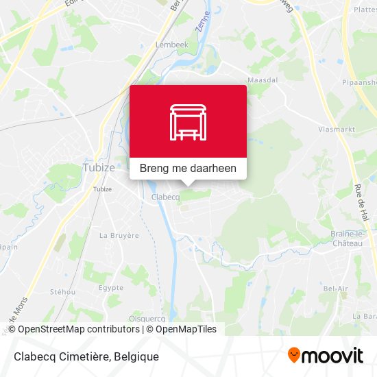 Clabecq Cimetière kaart