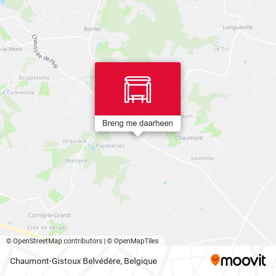 Chaumont-Gistoux Belvédère kaart
