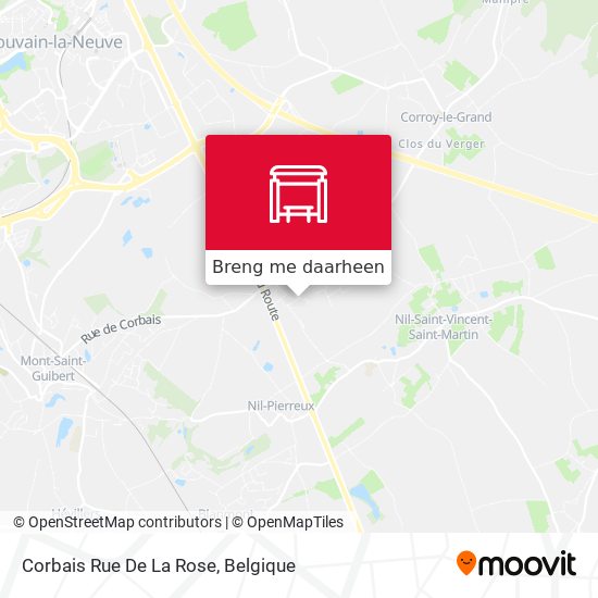 Corbais Rue De La Rose kaart