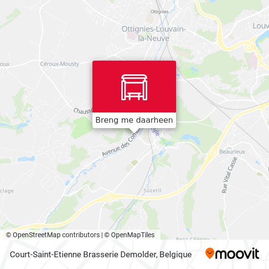 Court-Saint-Etienne Brasserie Demolder kaart