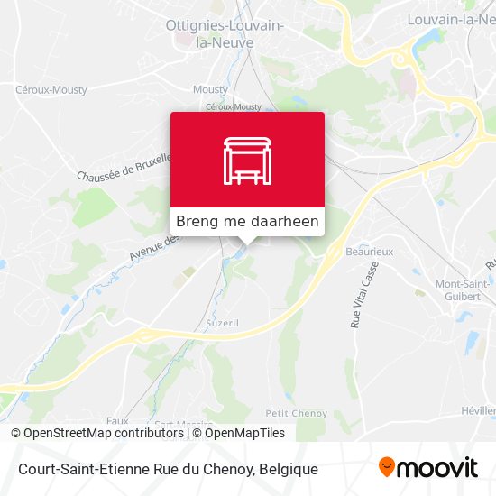 Court-Saint-Etienne Rue du Chenoy kaart