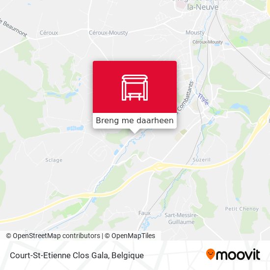Court-St-Etienne Clos Gala kaart