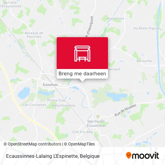 Ecaussinnes-Lalaing L'Espinette kaart