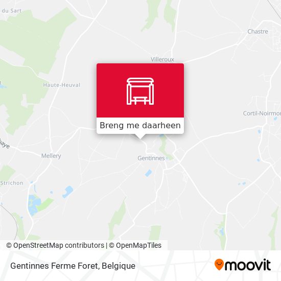 Gentinnes Ferme Foret kaart