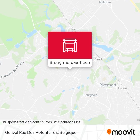 Genval Rue Des Volontaires kaart