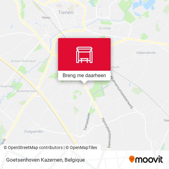Goetsenhoven Kazernen kaart