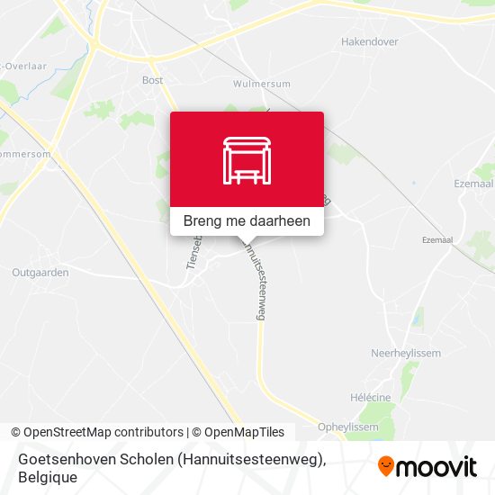 Goetsenhoven Scholen (Hannuitsesteenweg) kaart