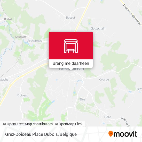 Grez-Doiceau Place Dubois kaart