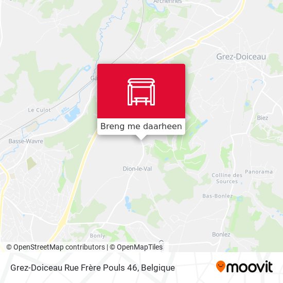 Grez-Doiceau Rue Frère Pouls 46 kaart