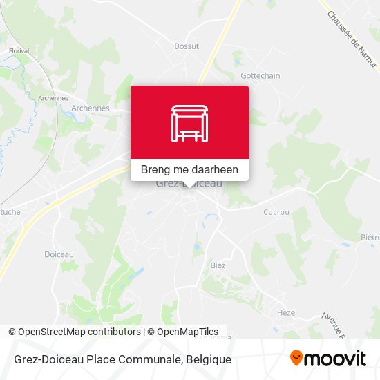 Grez-Doiceau Place Communale kaart