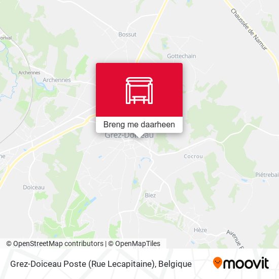 Grez-Doiceau Poste (Rue Lecapitaine) kaart