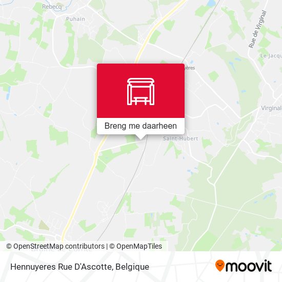 Hennuyeres Rue D'Ascotte kaart