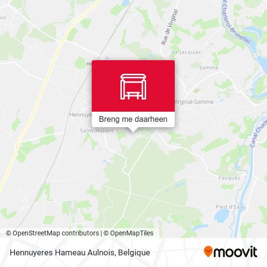 Hennuyeres Hameau Aulnois kaart
