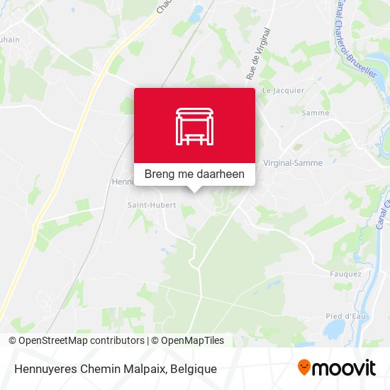 Hennuyeres Chemin Malpaix kaart