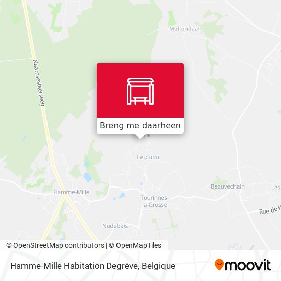 Hamme-Mille Habitation Degrève kaart