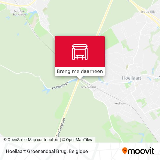 Hoeilaart Groenendaal Brug kaart