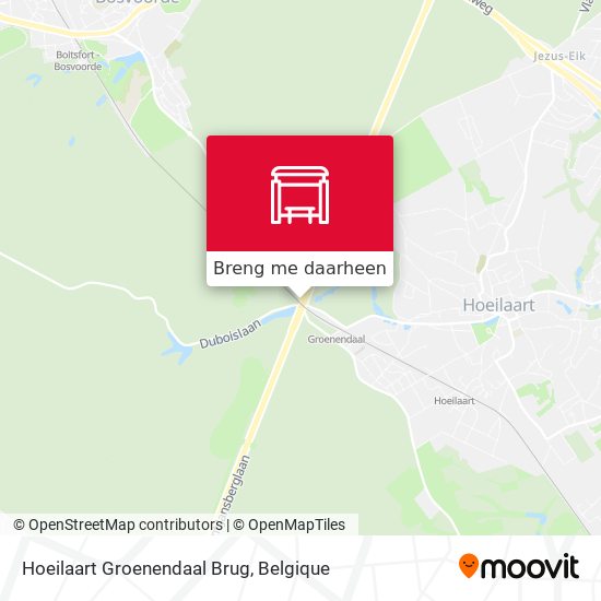 Hoeilaart Groenendaal Brug kaart