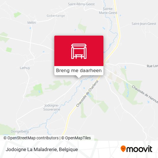 Jodoigne La Maladrerie kaart