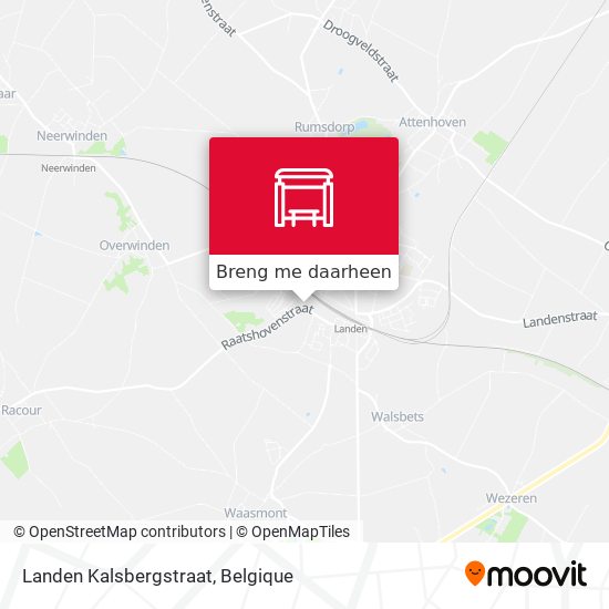 Landen Kalsbergstraat kaart