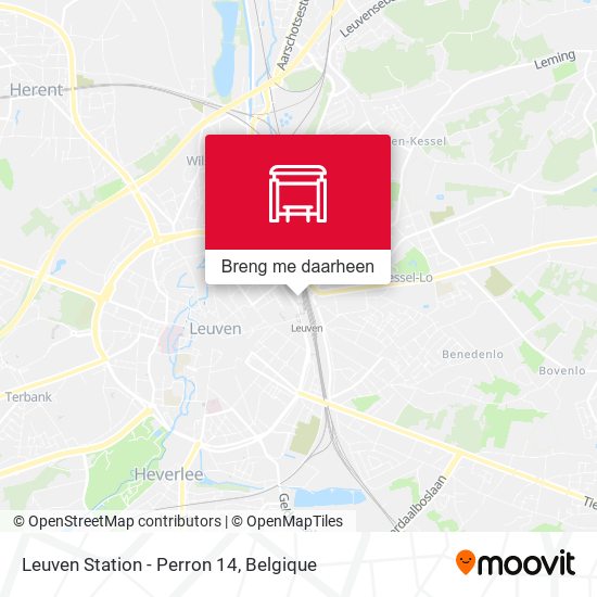 Leuven Station - Perron 14 kaart