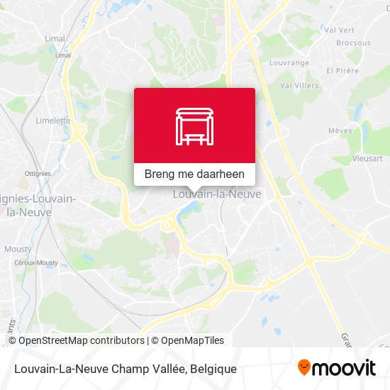 Louvain-La-Neuve Champ Vallée kaart