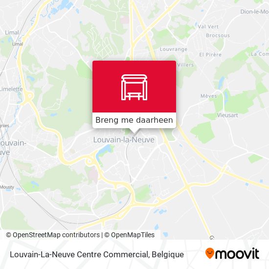 Louvain-La-Neuve Centre Commercial kaart