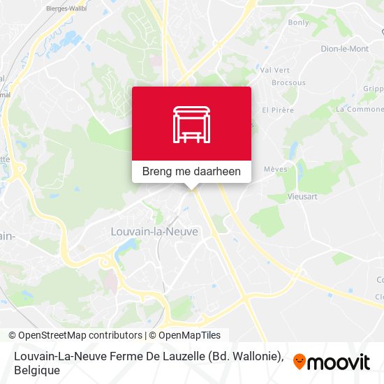 Louvain-La-Neuve Ferme De Lauzelle (Bd. Wallonie) kaart