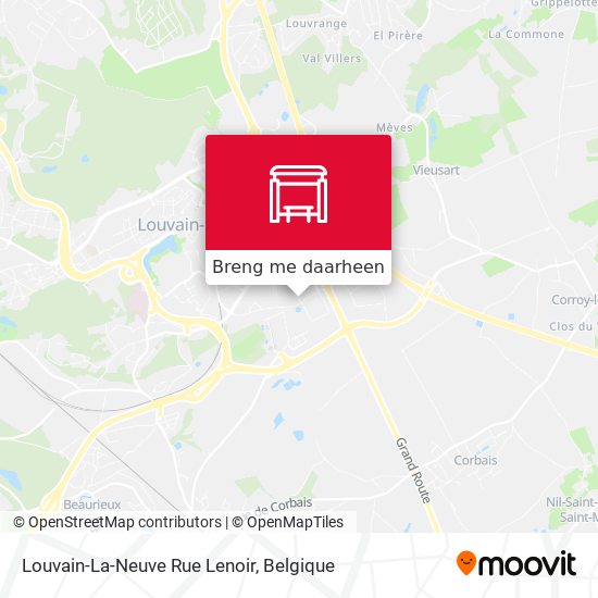 Louvain-La-Neuve Rue Lenoir kaart