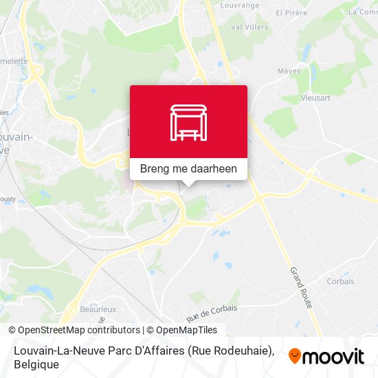 Louvain-La-Neuve Parc D'Affaires (Rue Rodeuhaie) kaart