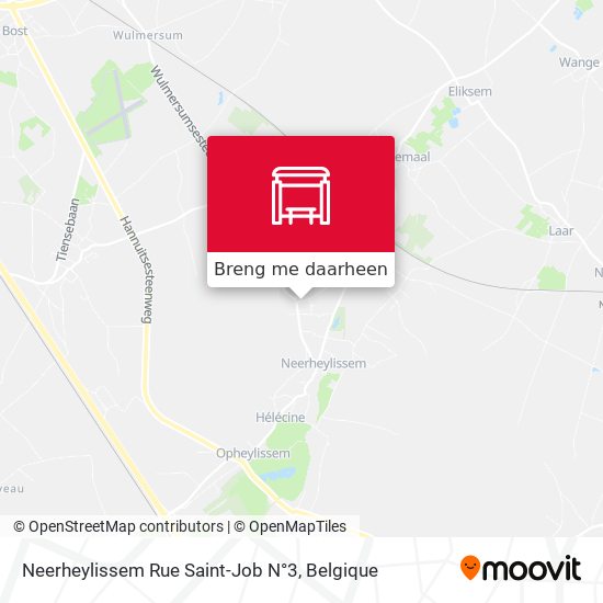 Neerheylissem Rue Saint-Job N°3 kaart