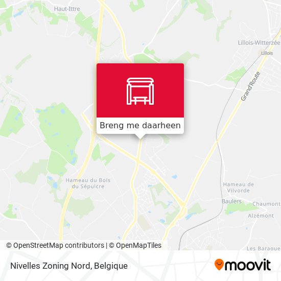 Nivelles Zoning Nord kaart