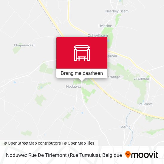 Noduwez Rue De Tirlemont (Rue Tumulus) kaart