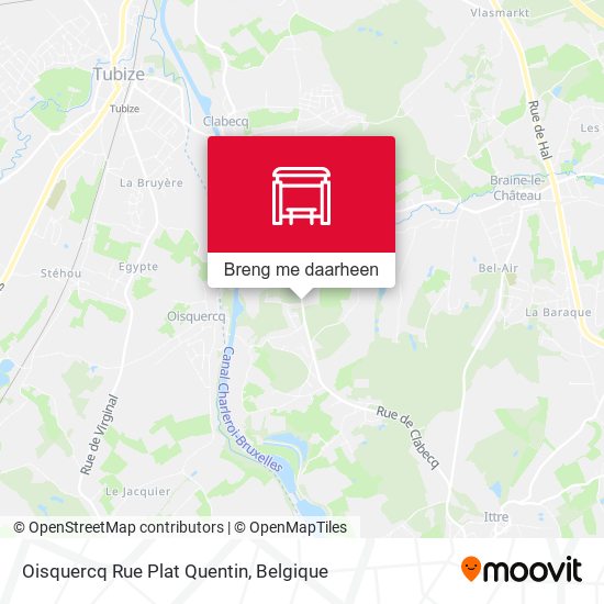 Oisquercq Rue Plat Quentin kaart